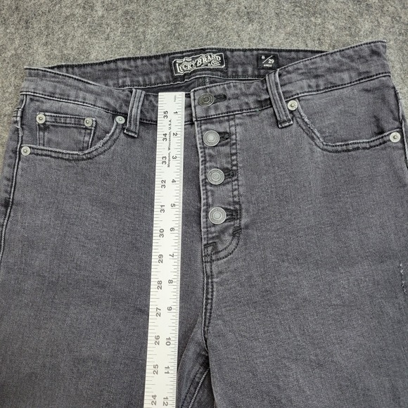 Lucky Brand Jeans Womens 8/29 Gray Ankle Denim Bridgette Skinny Leg Button Fly - Picture 10 of 15